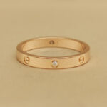 Cartier Love ring narrow 18k rose gold 4 diamonds, 49 - Image 2