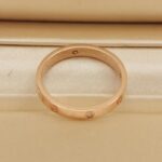 Cartier Love ring narrow 18k rose gold 4 diamonds, 49 - Image 4