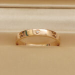Cartier Love ring narrow 18k rose gold 4 diamonds, 49 - Image 6