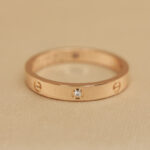 Cartier Love ring narrow 18k rose gold 4 diamonds, 49 - Image 7
