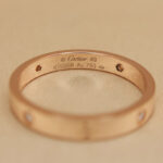 Cartier Love ring narrow 18k rose gold 4 diamonds, 49 - Image 8