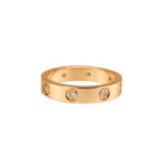 Cartier Love ring small 18k rose gold 8 diamonds, 52