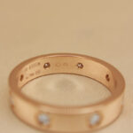 Cartier Love ring small 18k rose gold 8 diamonds, 52 - Image 4