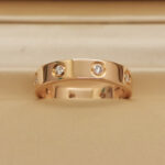 Cartier Love ring small 18k rose gold 8 diamonds, 52 - Image 8