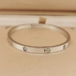 Cartier Love bracelet small model 18k white gold, 6 diamonds, 16 - Image 4
