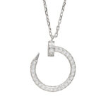 Cartier Juste un Clou necklace 18k white gold and diamond